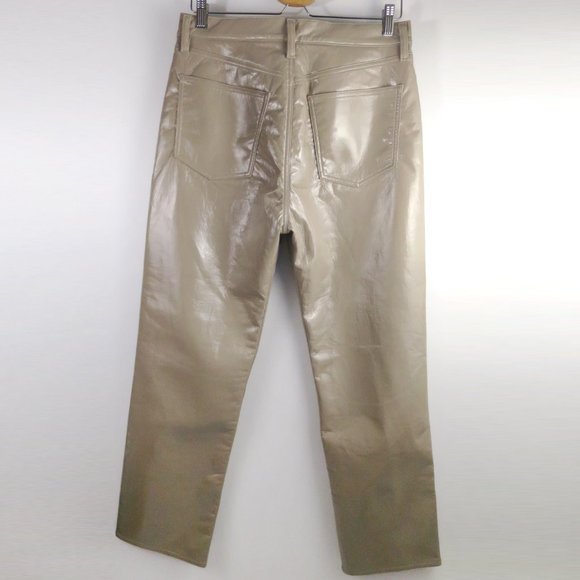 Agolde Leather 90s Pinch Waist Pants in Quail Patent Leather Size 30 - Picture 11 of 15